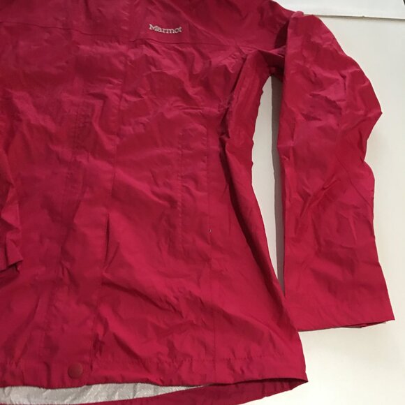 Marmot Rain Jacket Womens Small Pink Hooded Lightweight - Picture 2 of 11